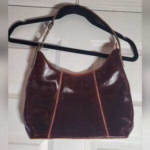 Anne Klein Burgundy Wine Leather Shoulder Bag Like New